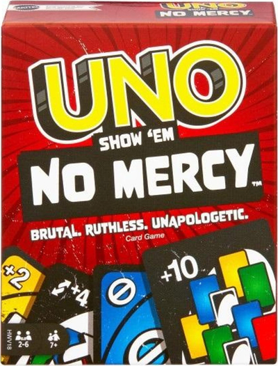 Игра со карти Mattel UNO Show Em No Mercy, семејна, шарена