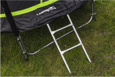 Trampolinë për kopsht Lean Sport Pro 16 ft, diametër 487 cm, me rrjetë mbrojtëse, e zezë me jeshile