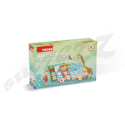 Loja edukative Puedo Habitat Bingo Matching Game, 28 figura, 4 karta, shumëngjyrëshe