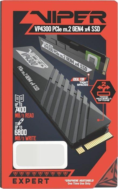 Disk SSD Patriot Viper VP4300, 2TB, M.2 2280 PCI-E x4 Gen4 NVMe