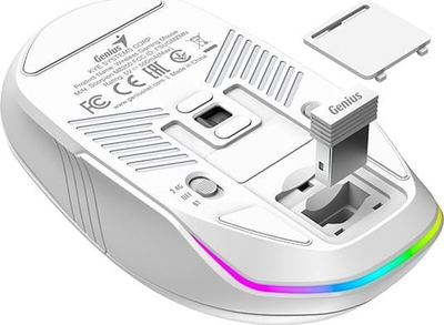 Maush wireless Genius GX Gaming Scorpion M8250 AI, 3200 DPI, RGB, i bardhë
