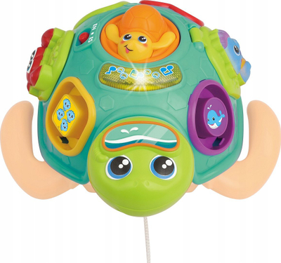 Lodër për t’u tërheq Winfun Turtle Pull Toy, me forma, +12 mujsh, shumëngjyrëshe