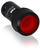 Buton industrial me dritë ABL CP1-11R-01, me ndriçim LED, i kuq