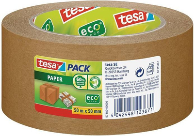 Shirit ngjitës prej letre Tesa ecoLogo 50 mm x 50 m, i kaftë