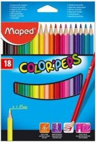 Ngjyra trekëndore Maped Colorpeps, set me 18 ngjyra