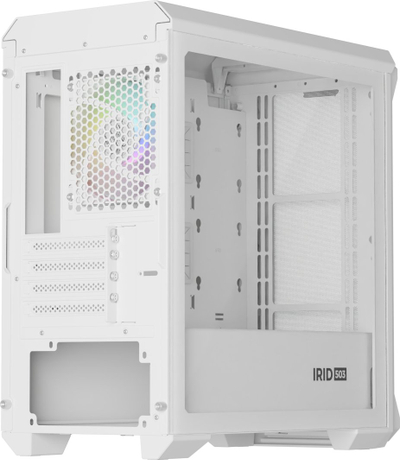 Kuti PC Natec Genesis Irid 503 ARGB LITE, Micro ATX Mini ITX, xham i temperuar, e zezë