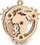 Lodër druri EWA Eco-Wood-Art Fidget-Globe, model 3D montues, glob dekorativ, dru natyral