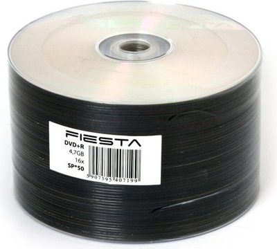 Disqe DVD+R FIESTA 40719, 4.7GB, 16x, kuti 50 copë