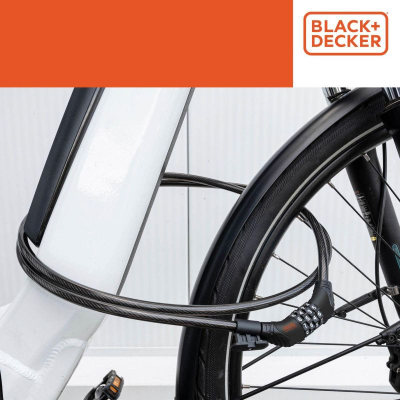Kyç biçiklete Black Decker me kabllo 90 cm, kombinim 4 shifra, i zi