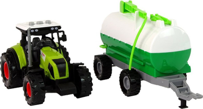 Traktor lodër LEAN Toys Farm, me rimorkio cisternë, jeshil