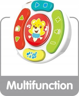 Lodër interaktive Peekaboo Educational, telekomandë muzikore, drita dhe tinguj, shumëngjyrëshe