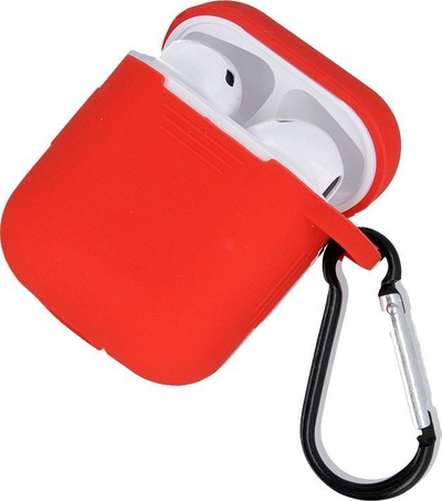 Këllëf TelForceOne për AirPods, silikon, i kuq