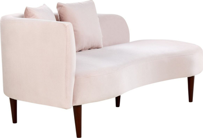 Shezlong velvet Beliani Chaumont majtas, 168x66x75cm, rozë e çelët