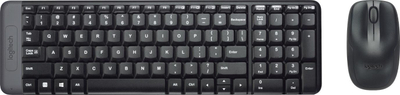 Set tastiere dhe mi pa tela Logitech MK220, 2.4 GHz, i vogël, i zi