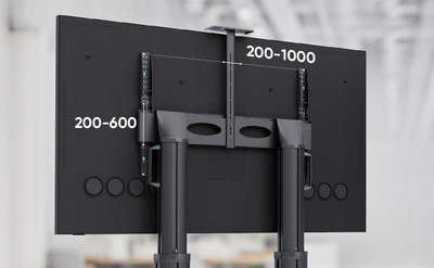 Stendë televizioni mobile ONKRON TS2821, 70-110", metalike, me rrota, e zezë