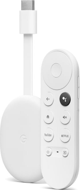 Adapter streaming Google Chromecast me Google TV, 4K, Wi-Fi, i bardhë