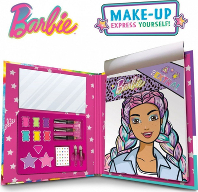 Set kreativ Lisciani Barbie Sketch Book Make Up Goal, me fletore vizatimi, me aksesorë grimi, shumëngjyrësh