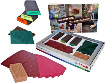 Set lëmimi Bosch Home DIY Starter, 15 copë, për dru dhe metal