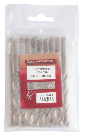Vegël për trapan Kraftwerk HSS-E DIN 338-Co, 7.0 mm