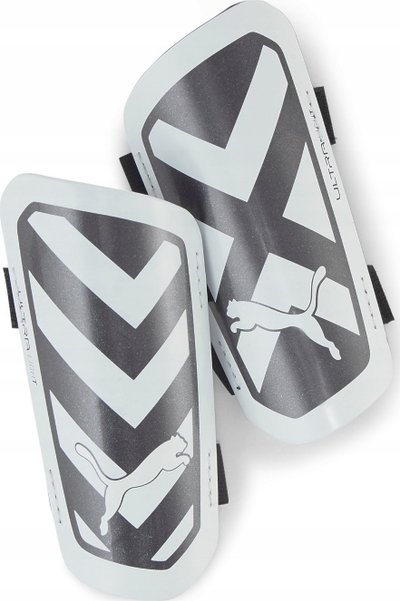 Mbrojtëse këmbe Puma Ultra Light Strap 030875 03, për futboll, me rrip, e bardhë