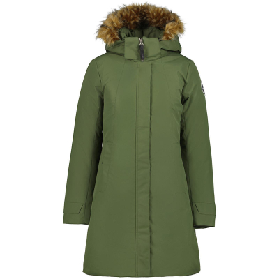 Parka grash Icepeak Alcoa, dimri, e papërshkueshme nga uji, jeshile e errët
