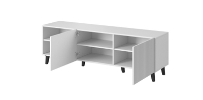 Kredencë TV Cama Meble Pafos, 150x42x52cm, MDF, e bardhë mat