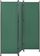Ndarës dhome NARNI Green, 3 panele, metal me tekstil, jeshil
