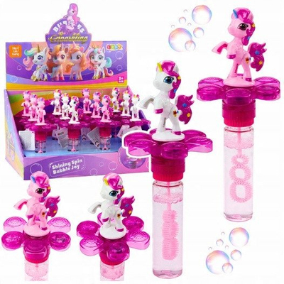 Lodër flluska sapuni LEAN Toys Unicorn, 20 cm, me drita, shumëngjyrëshe