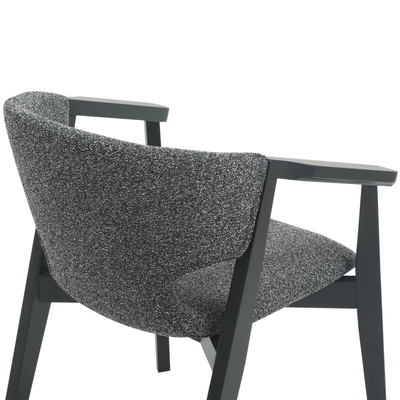 Kolltuk ngrënieje Yeger 62,5x60x79Hcm (HM9995.01), zezë/ gri