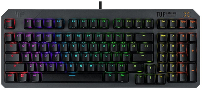 Tastierë gaming ASUS TUF Gaming K3 Gen II, USB, ndriçim RGB, gri e zezë