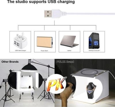 Kuti ndriçuese për fotografi Puluz 30cm PU5030, e bardhë