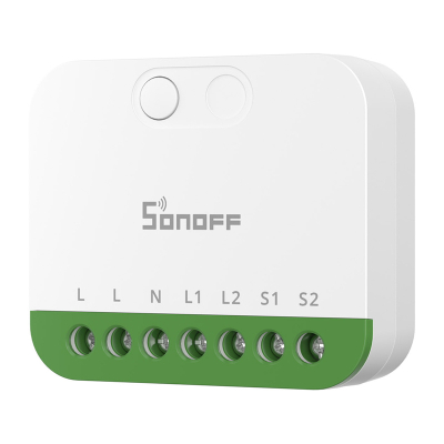 Çelës i mençur Sonoff Mini Duo, WiFi Matter, 2 kanale, i bardhë