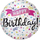 Balonë foli Anagram Prismatic Confetti Happy Birthday, 17", helium, shumëngjyrëshe