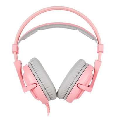 Слушалки за гејминг Sades A6, 40mm, USB, розови