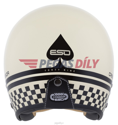 Helmetë moto CASSIDA Eso Forty Nine, e hapur neo retro, krem e zezë, 2026