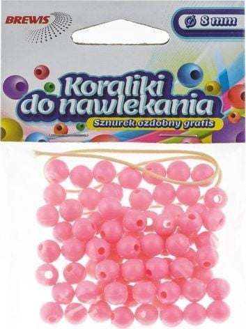Përla dekorative Brewis Beads Pearls For Stringing, 8mm, 16g, rozë