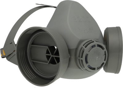 Maskë gjysmëfytyre silikon 3M 3200, për 2 filtra, gri