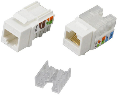 Set keystone Intellinet 369236, 24 module RJ45 UTP Cat6, mjet krimpimi, të bardha