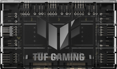 Hub ventilatorësh ASUS TUF Gaming ARGB PWM, 6 porta, 2x SATA, i zi