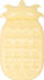 Dyshek fryrëse Bestway Pineapple 33180, 170x92x30cm, vinil i qëndrueshëm, portokalli