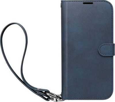 Kapak portofol Spigen Wallet S Pro për iPhone 15 Pro, lëkurë PU, me rrip, blu e errët