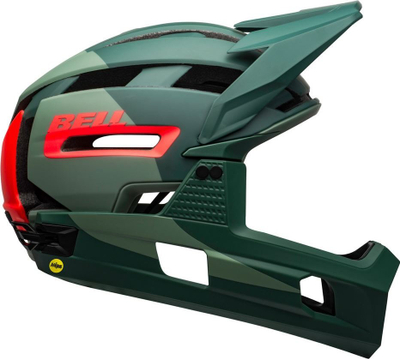 Helmetë çiklizmi Full Face Bell Super Air R Mips Spherical, MTB, e bardhë infrakuqe mat me shkëlqim