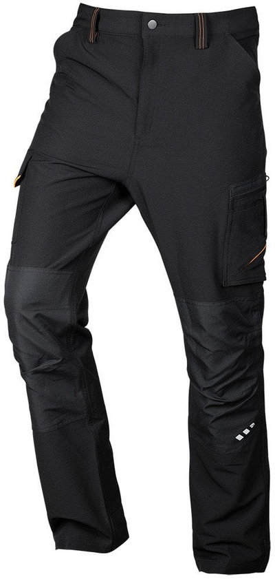 Pantallona pune NEO Mix&amp;Match, 4 way stretch, madhësia XXXL, të zeza me portokalli