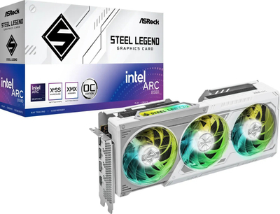 Kartë grafike Asrock Intel Arc B580 Steel Legend, 12GB GDDR6, OC, e bardhë