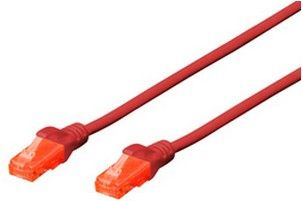 Kabllo rrjeti Digitus Patchcord U/UTP, Cat6, 5m, e kuqe
