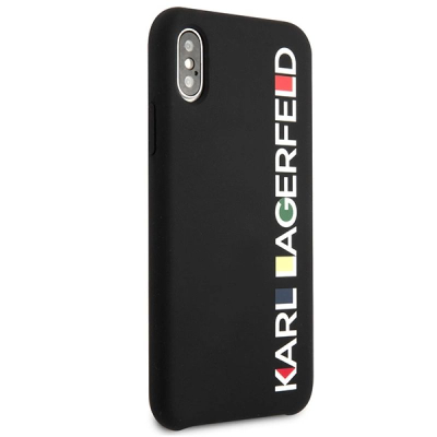 Mbulesë telefoni Karl Lagerfeld Glossy Bauhaus për iPhone X/XS, TPU, e zezë