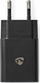 Karikues muri Nedis EU, 12W, 2.4A USB, me kabllo USB C 1m, i zi