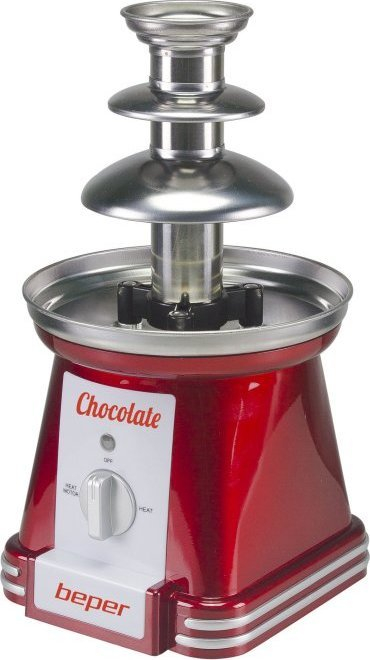 Shatërvan çokollate Beper P101CUD200, 750 ml, 3 nivele, i kuq
