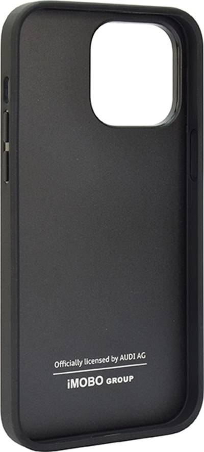 Këllëf telefoni Audi Genuine Leather për iPhone 14 Pro Max, lëkurë natyrale, i zi