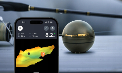 Сонар за риболов Deeper Smart Sonar CHIRP+ 3 Power Bundle, Wi Fi, соларен панел 36W, црн